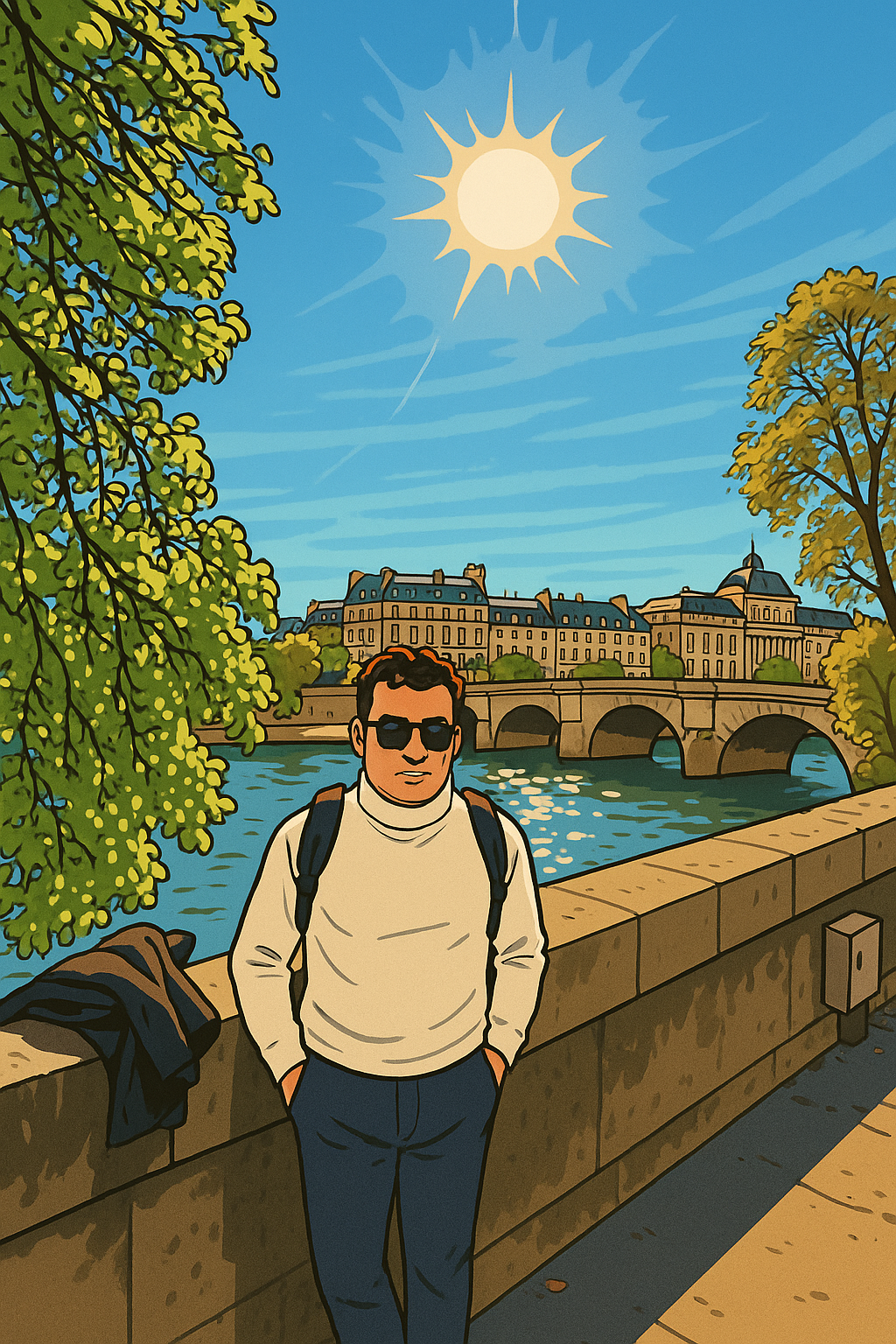 Man by Pont Neuf, Paris